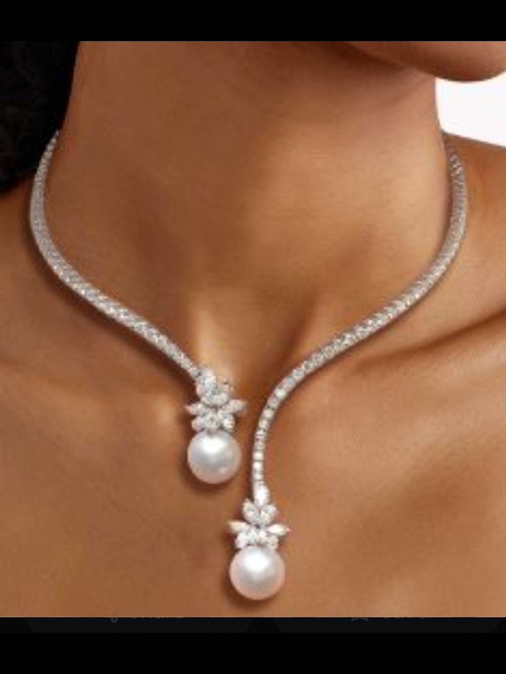 Elegant Silver Pearl Drop Necklace - Women Jewelry